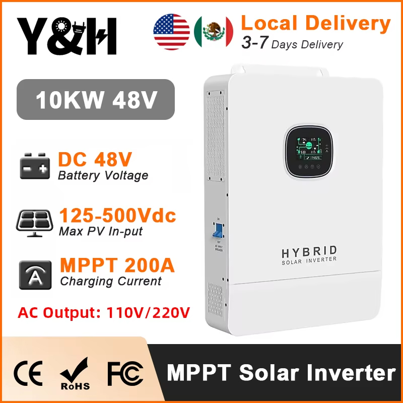Split Phase Inverter 10Kw 110V 220V - Y&H 10KW hybride zonne-omvormer 48V 110V/220V