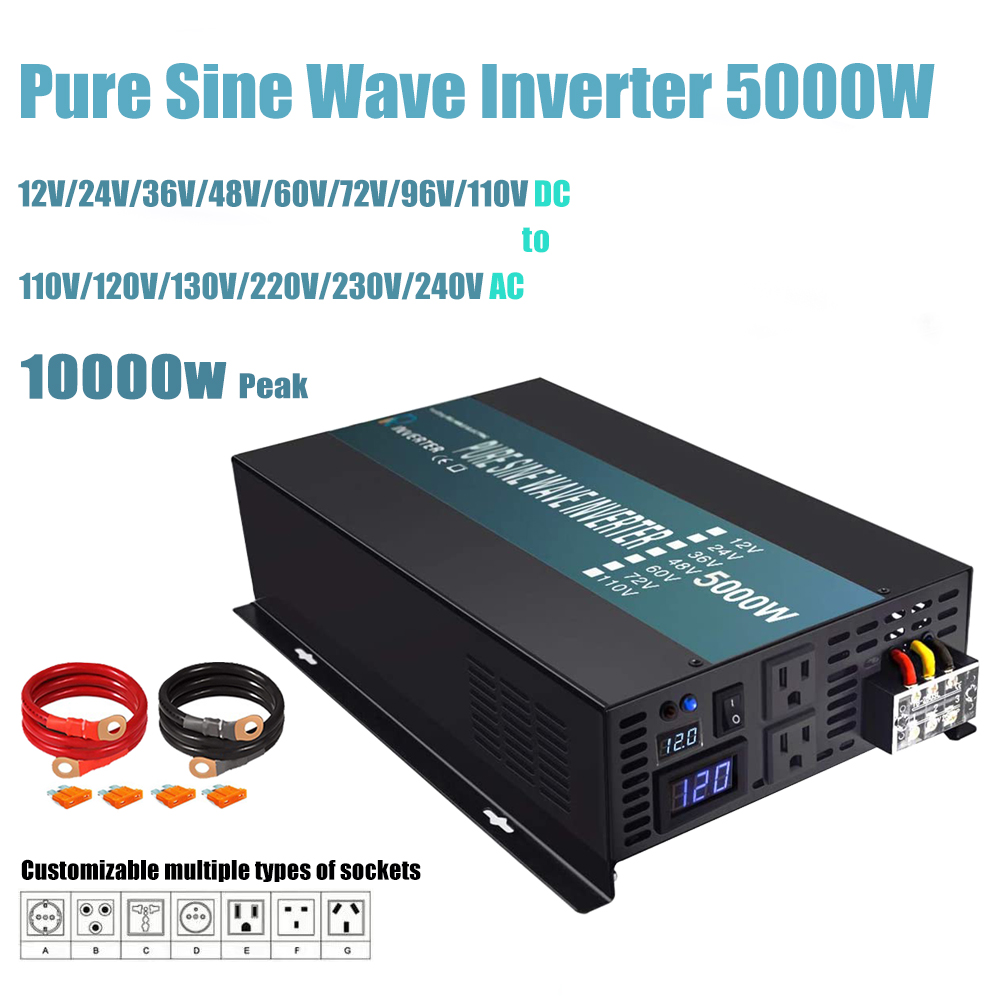 Pure Sine Wave Inverter 5000W 48V 220V - Zuivere Sinus Omvormer 5000W 24V 220V