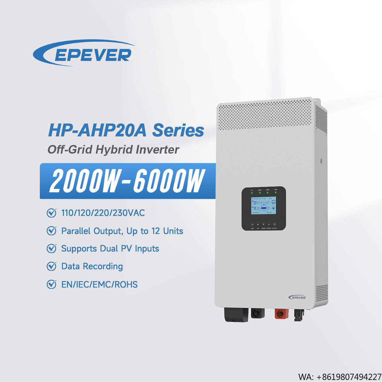 Epever omvormer DC 24V 48V naa - Hybrid Solar Inverter 5.5Kw Mppt 48V recensie en prijs