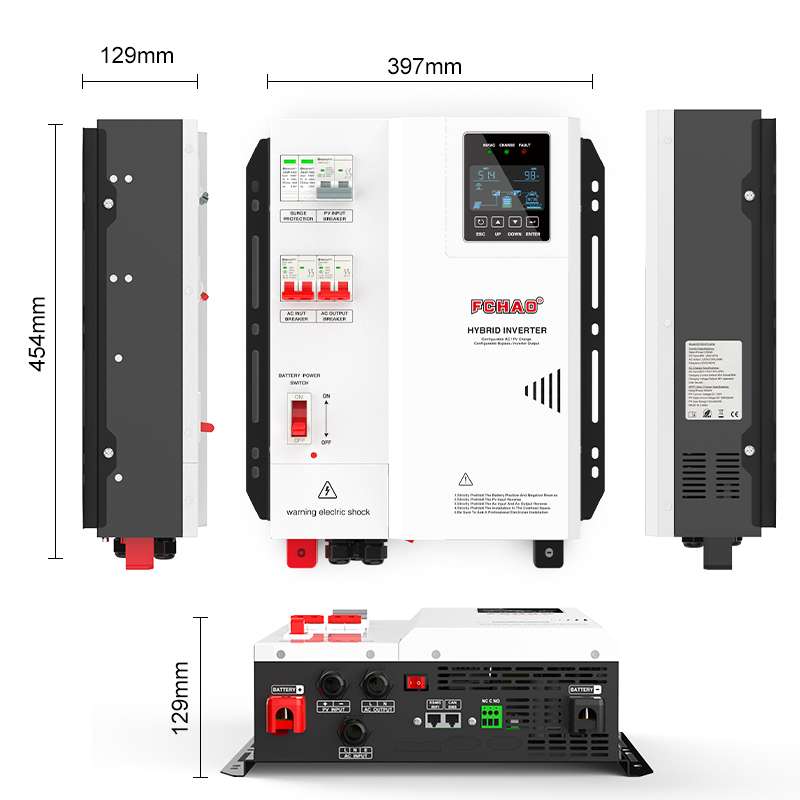 Fchao Solar Hybride Omvormer 3 - Hybrid Solar Inverter 5.5Kw Mppt 48V recensie en prijs