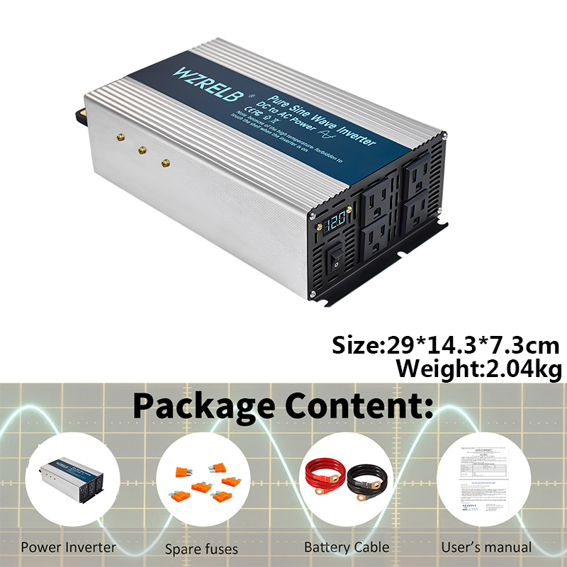 3000W Zuivere Sinus Omvormer 1 - Inverter Pure Sine Wave 60Hz 120V 3000W recensie en prijs