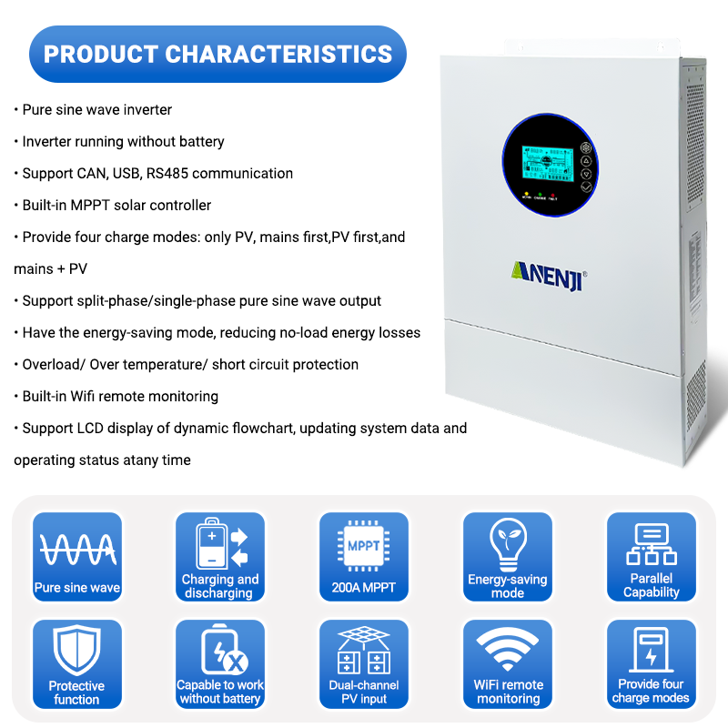 ANENJI Split Phase 12KW 48V Hy - Off Grid Solar Inverter 48V 6000W recensie en prijs