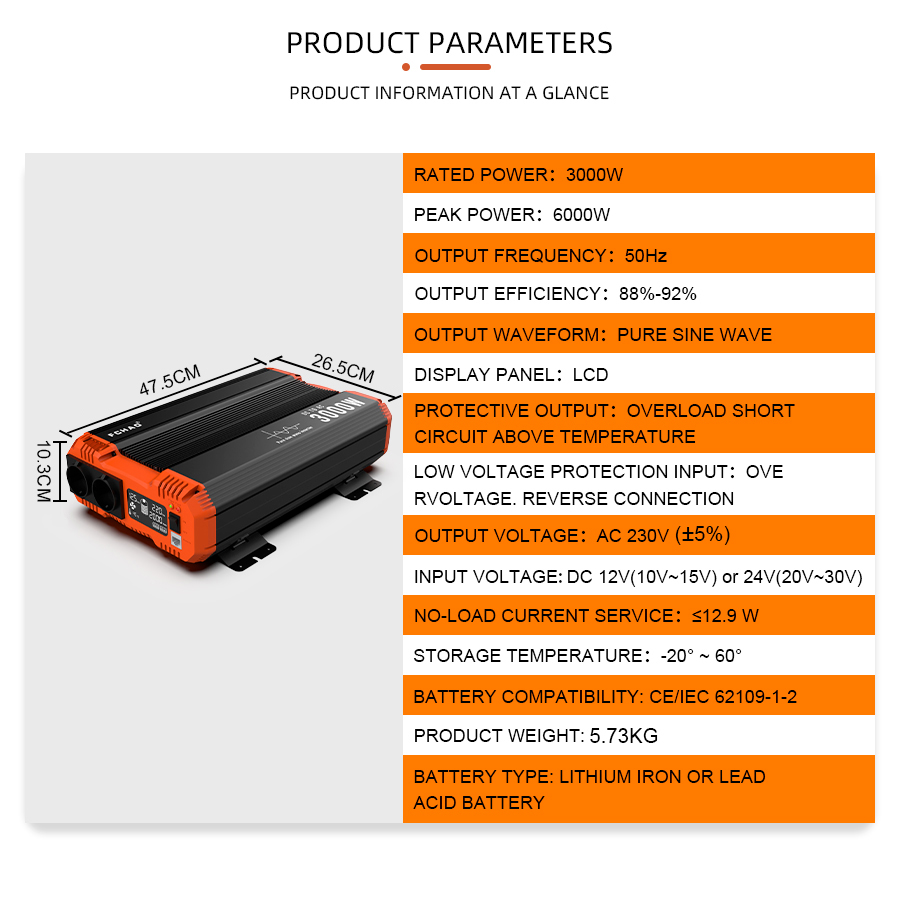 Zuivere sinusgolf off-grid omv - Off Grid Solar Inverter 48V 6000W recensie en prijs
