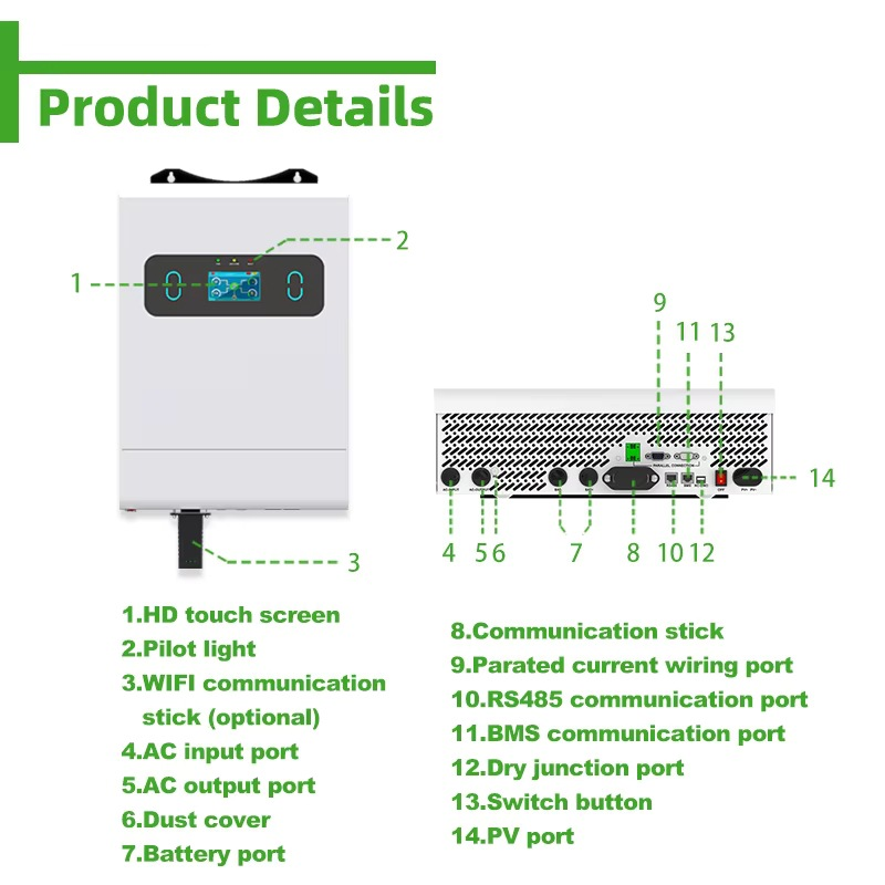 6KW 8KW 10KW 11KW Hybride Sola - Split Phase Inverter 10Kw 110V 220V recensie en prijs