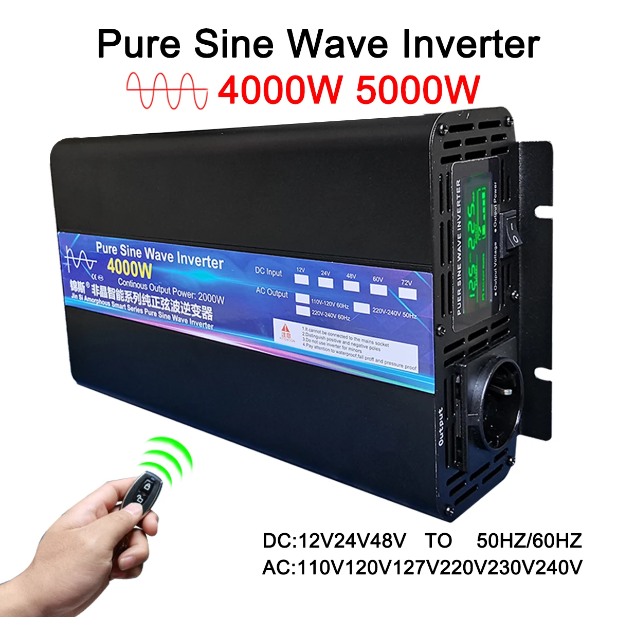 Zuivere Sinus Omvormer 2000W 4 - Pure Sine Wave Inverter 5000W 48V 220V recensie en prijs
