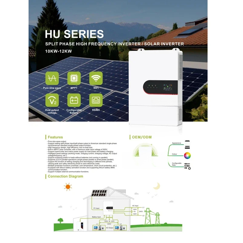 HU Serie Split Phase 110V/220V - Split Phase Inverter 10Kw 110V 220V recensie en prijs