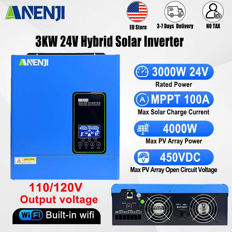 24V 3000W 120V off-grid zonne- - Inverter Pure Sine Wave 60Hz 120V 3000W recensie en prijs
