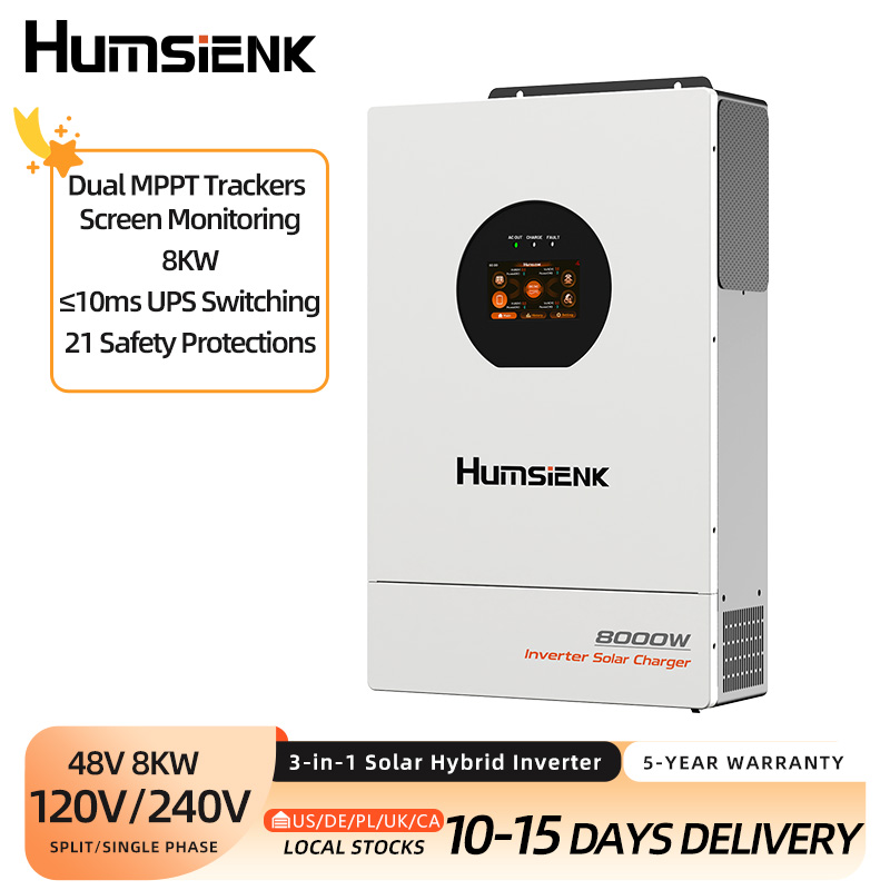 Humsienk 48V 8KW 3-in-1 Solar  - Mppt Hybrid Inverter 48V 8Kw 3 Phase recensie en prijs