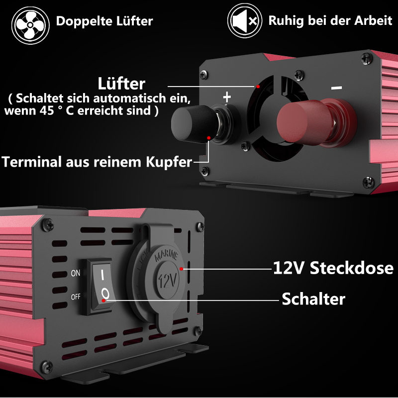 12V naar 220V 4000W piekvermog - Power Inverter 12V 220V 4000W Continuous recensie en prijs