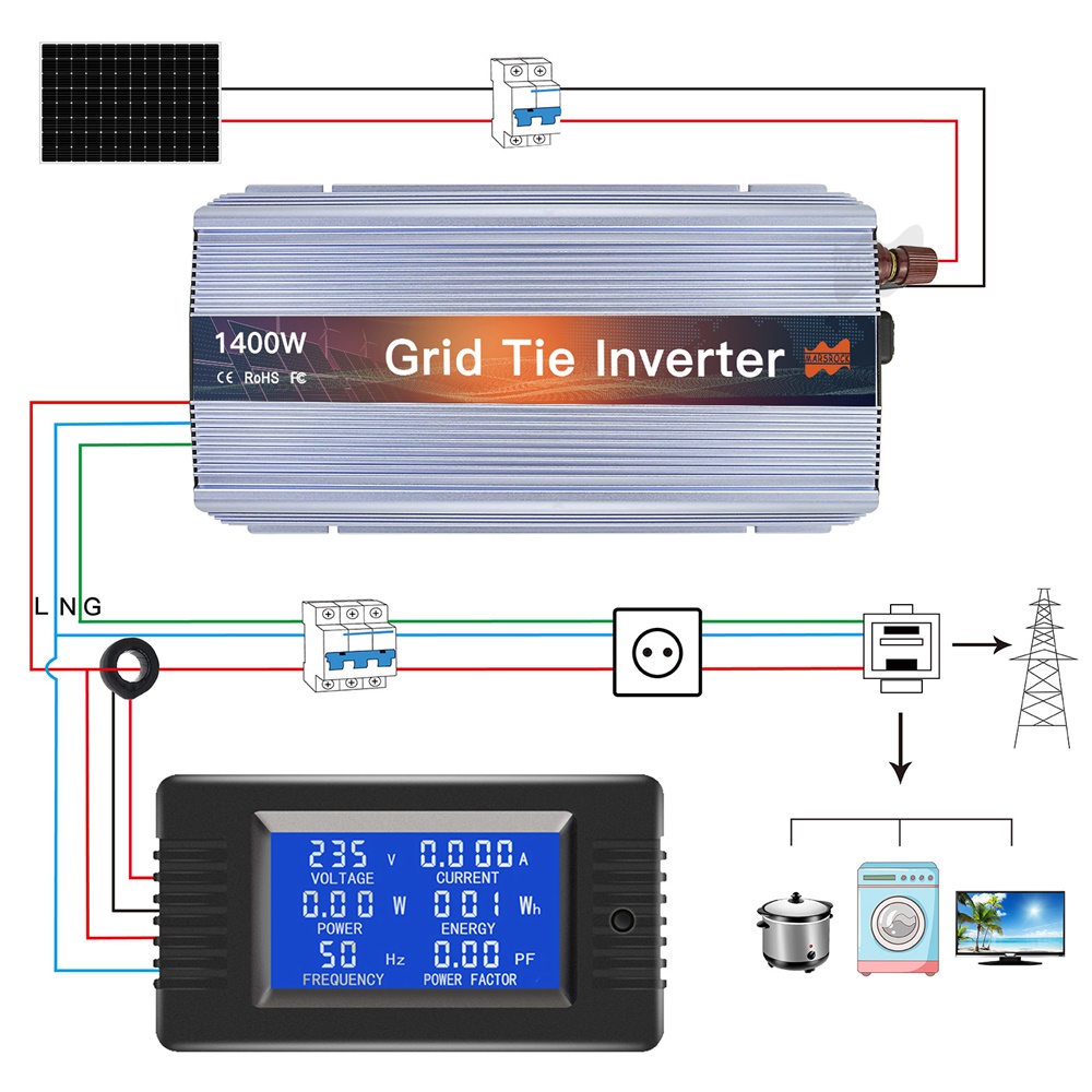 18V 24V 36V 1400W Solar Op Gri - Micro Inverter 1400W Solar Grid Tie recensie en prijs
