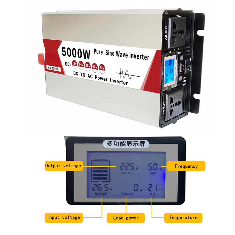 4000 W/5000 W/5500 W/3000 W Zu - Inverter Pure Sine Wave 60Hz 120V 3000W recensie en prijs